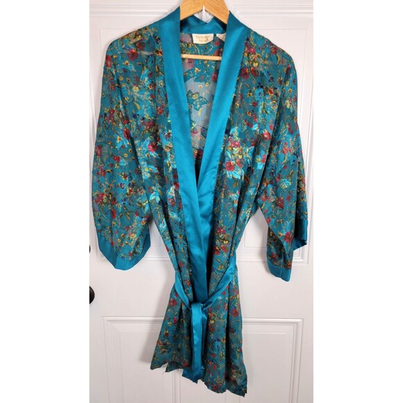 Victoria's Secret Vintage Gold Label Kimono Robe One Size Floral - Picture 1 of 6